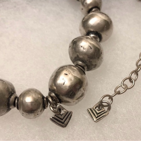 🩶SOLD🩶 Silpada Distressed Atmospheric Sterling Silver Bead Necklace & Bracelet - Picture 11 of 12